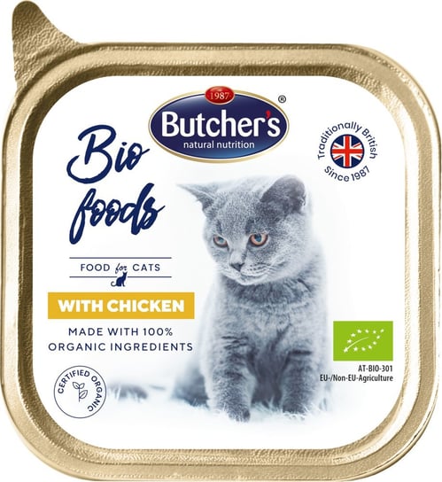 BUTCHER'S Bio Food Cat z kurczakiem 85g Butchers