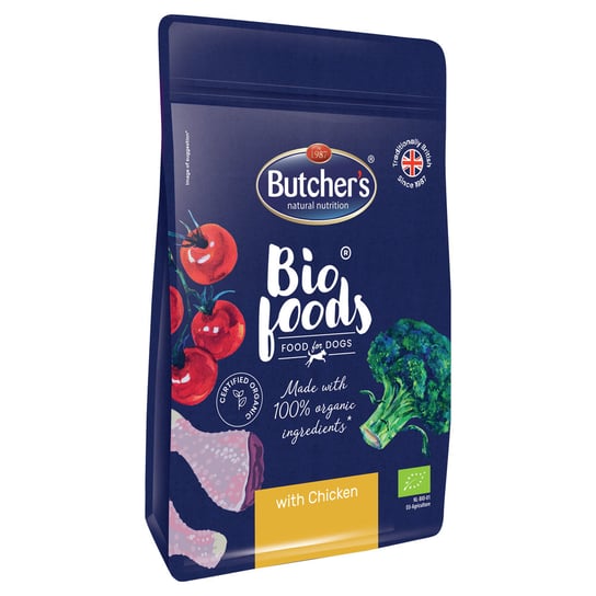 Butcher's bio foods kurczak karma dla psa 800g Butcher's
