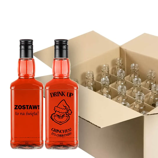Butelka Daniels Ze Świątecznym Nadrukiem W Kratownicy 20Szt. 500Ml/ 0,5L Bimberek.pl