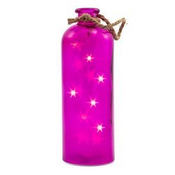Butelka dekoracyjna lampion 10 led różowa Inna marka