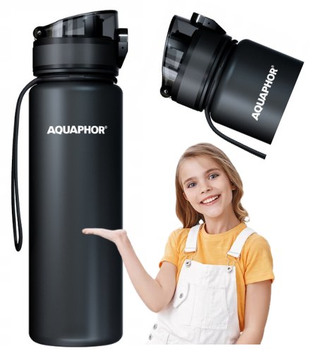 Butelka filtrująca do wody Aquaphor 0,5l czarna AQUAPHOR