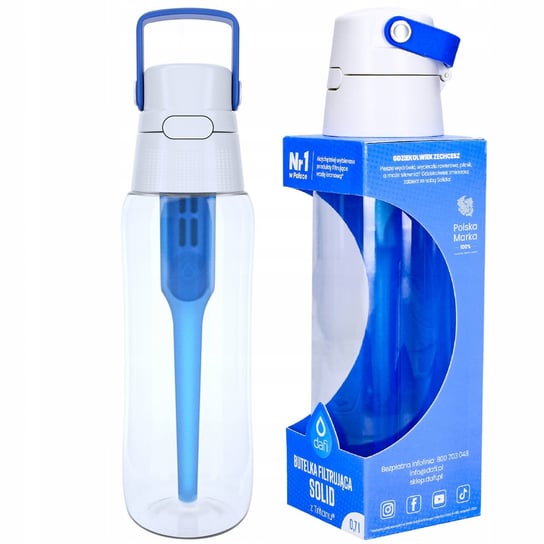 Butelka Filtrująca Wodę Dafi Solid 0,7L Niebieska + Filtr Wody Dafi Dafi