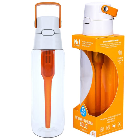 Butelka Filtrująca Wodę Dafi Solid 0,7L Pomarańczowa + Filtr Wody Dafi Dafi
