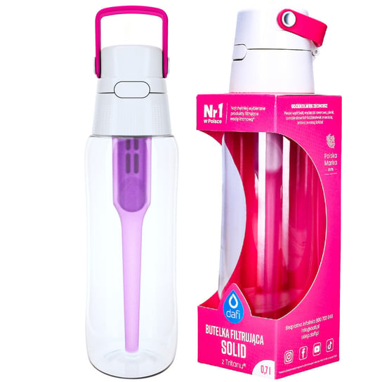 Butelka Filtrująca Wodę Dafi Solid 0,7L Różowa + Filtr Wody Dafi Dafi