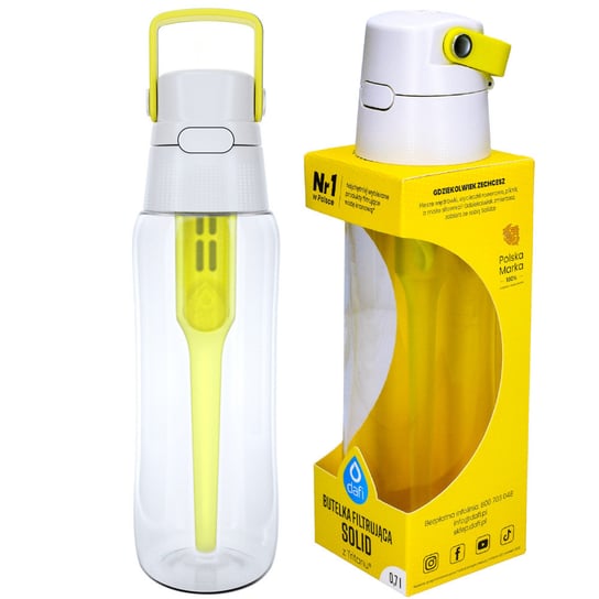 Butelka Filtrująca Wodę Dafi Solid 0,7L Żółta + Filtr Wody Dafi Dafi
