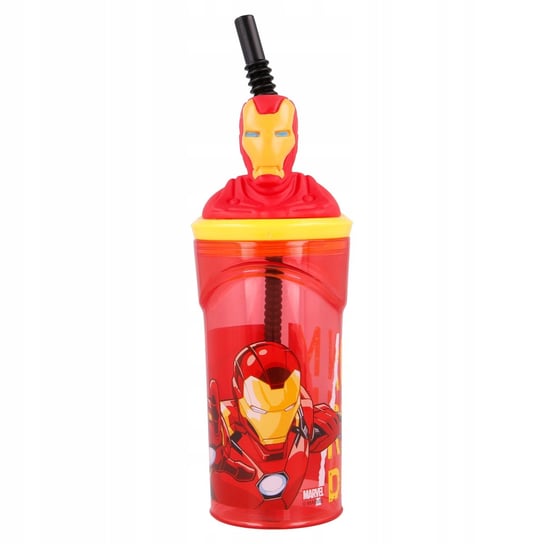 Butelka IRON MAN 3D - kubek bidon ze słomką dla dzieci MARVEL Stor