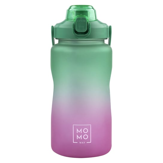 Butelka na wodę 1.5L zielono-różowa | BPA free MOMOWAY