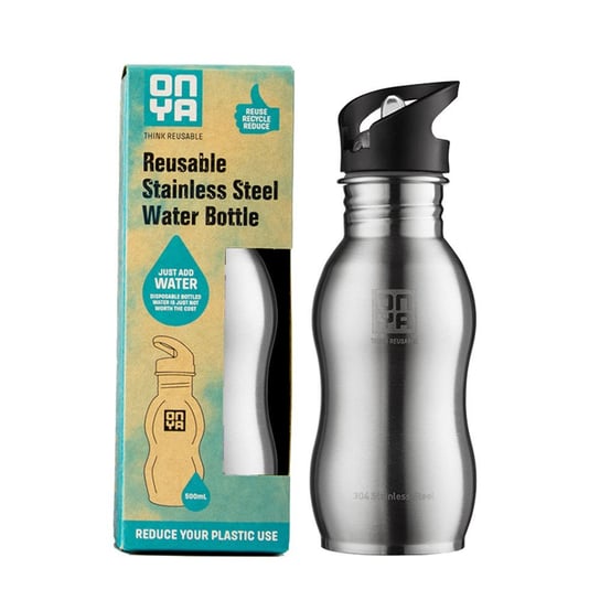 Butelka na wodę Stainless Steel Drink Bottle 500 ml Onya - stainless steel Onya