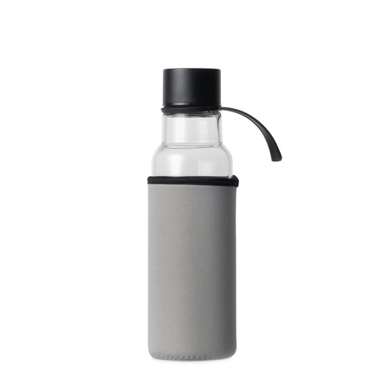 Butelka na wodę, szary pokrowiec, 0,6 l, śred. 7 x 26 cm, szkło borokrzemowe/neopren To Go / Sagaform Inna marka