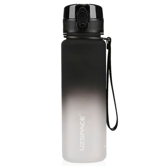 Butelka na wodę z tritanu 500ml Bidon sportowy motywacyjny czarno-biały UZSPACE