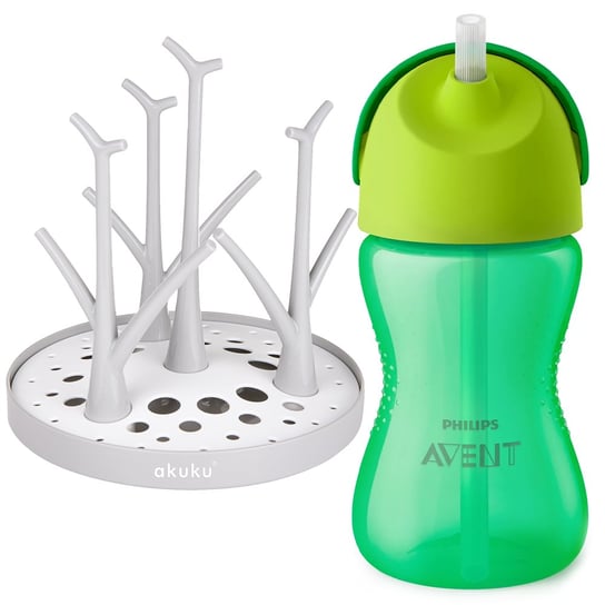 Butelka Philips Avent SCF798/01 12m+ green + AKUKU Suszarka na butelki Philips Avent