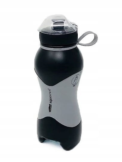 Butelka silikonowa bidon sportowy AquaSpray czarny ze spryskiwaczem 600ml Inna marka