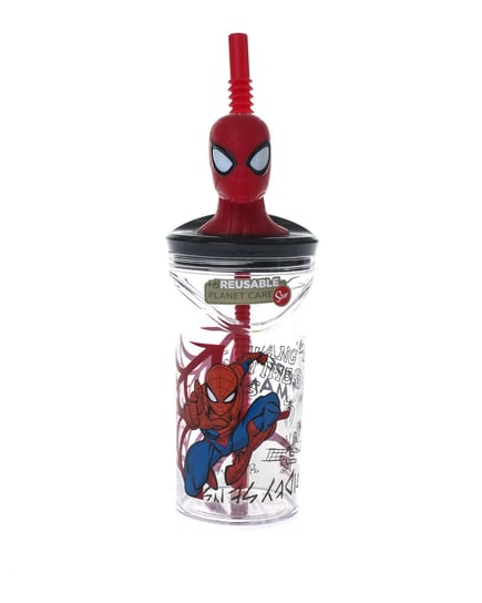 Butelka SPIDERMAN 3D - kubek bidon ze słomką dla dzieci MARVEL Pepco