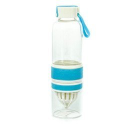 Butelka szklana 600 ml z wyciskaczem niebieska Inna marka