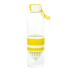 Butelka szklana 600 ml z wyciskaczem żółta Inna marka