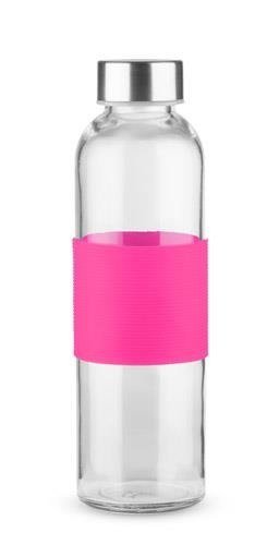 Butelka szklana GLASSI - Różowy UPOMINKARNIA