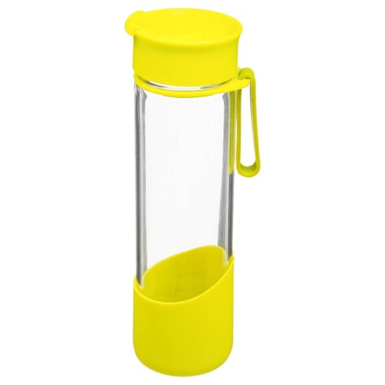 Butelka szklana na wodę i napoje, 500 ml, żółta 5five Simple Smart