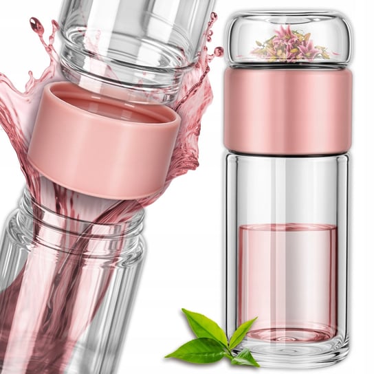 Butelka Szklana Termiczna Kubek Z Zaparzaczem Termos Na Gorące Napoje 250Ml inna (Inny)