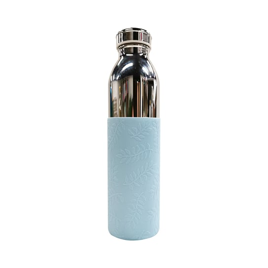 Butelka termiczna srebrna niebieska Empik