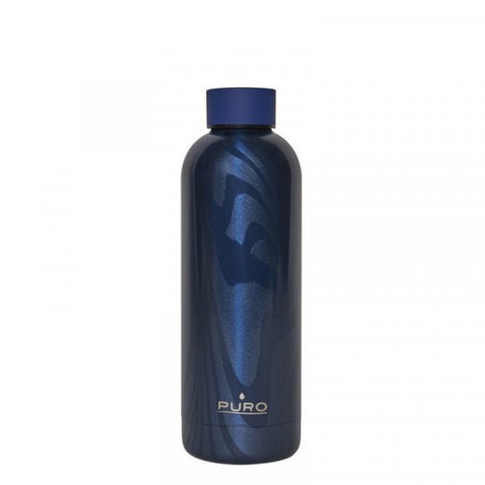 Butelka termiczna ze stali nierdzewnej Puro Hot&Cold 500ml (Optic - Stripe Dark Blue) Puro