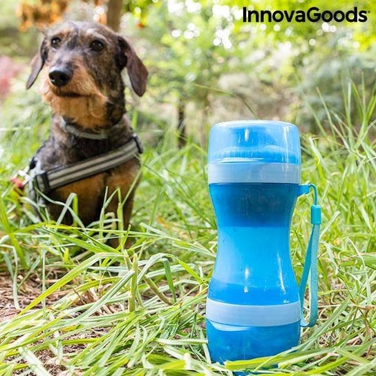 Butelka z pojemnikiem na wodę i karmę dla zwierząt domowych 2 w 1 Pettap InnovaGoods InnovaGoods