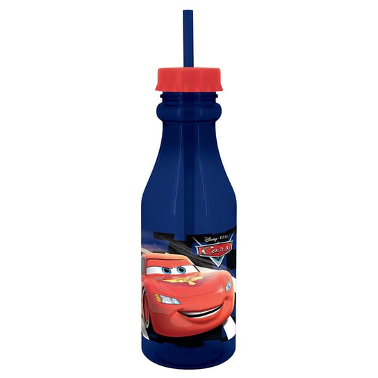 Butelka ze słomką Cars 3 500 ml niebieski DISNEY Disney