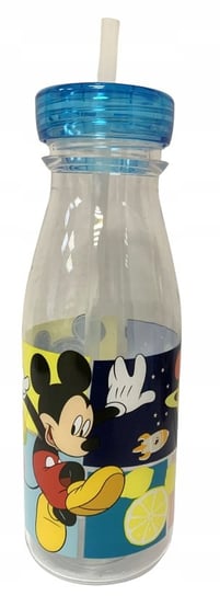 Butelka ze słomką Myszka Mickey 520ml niebieska Dajar