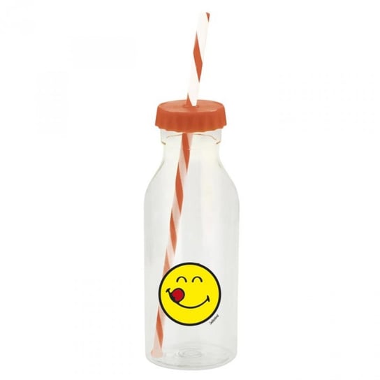 Butelka ze słomką Smiley ZAK! DESIGNS, pomarańczowa, 550 ml ZakDesigns