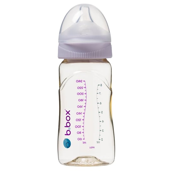 Butelka ze smoczkiem do karmienia niemowląt wykonana z PPSU, 240 ml, piwonia, b.box B.Box