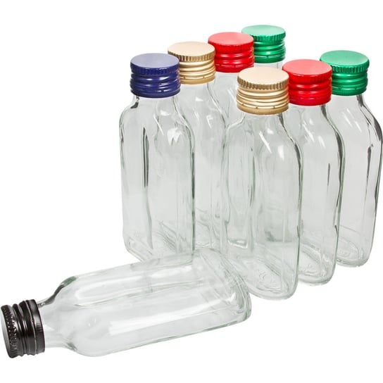 Butelki na nalewki z zakrętkami 100 ml 8 szt Browin
