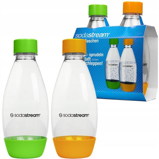 Butelki SodaStream PET 0,5 L zielona + pomarańczowa dwupak SodaStream