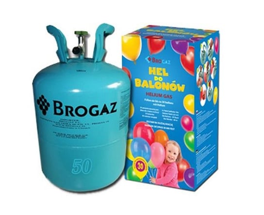 Butla z helem Brogaz (jednorazowa) na 50 balonów rozm. 9" somgo