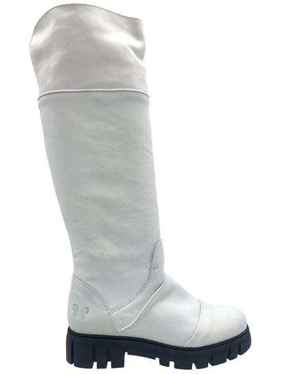Buty damskie skórzane białe kozaki Felmini wiosenne na platformie rozm 36 Inna marka