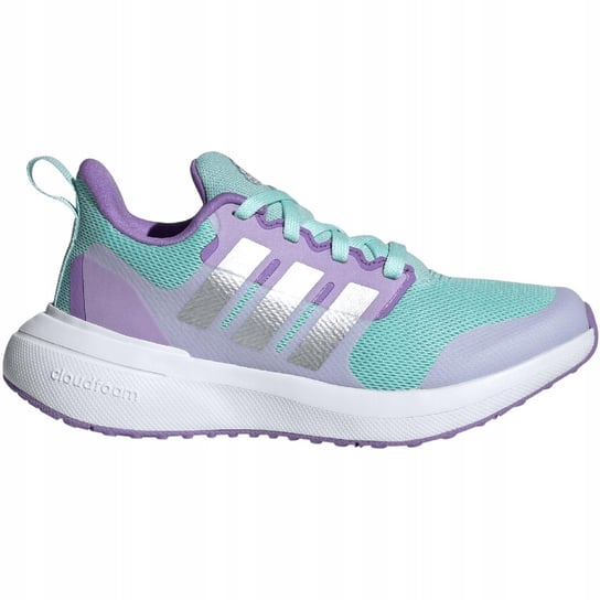 Buty dla dzieci adidas FortaRun 2.0 Cloudfoam Lace niebiesko-fioletowe ID23 Adidas