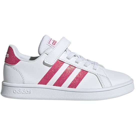 Buty dla dzieci adidas Grand Court C biało-różowe EG3811 Adidas
