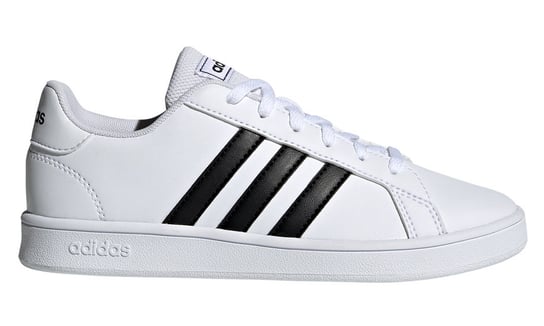 Buty dla dzieci adidas Grand Court K biało-czarne EF0103 Adidas