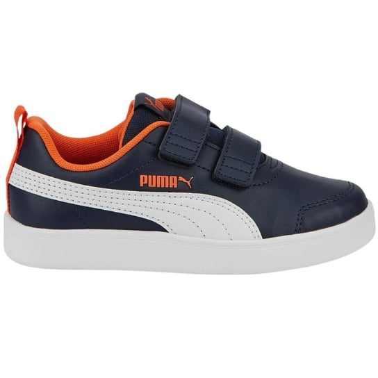 Buty dla dzieci Puma Courtflex v2 V PS granatowo-pomarańczowe 371543 26 29 Puma