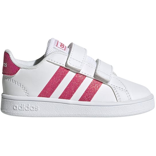 Buty dla dziewczynki adidas Grand Court biało-różowe EG3815 Adidas