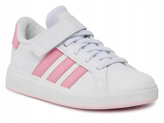 BUTY dziecięce ADIDAS GRAND COURT ID0738 sportowe białe różowe paski 29 Adidas