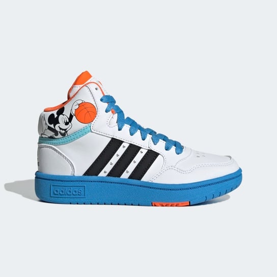 Buty Dziecięce Adidas Hoops Mid 3.0 Mickey Biało-Niebieskie Adidas