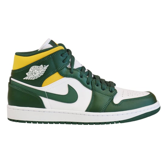 Buty Męskie Air Jordan 1 Mid Sonics White/Green/Yellow - 554724-371-47 AIR Jordan