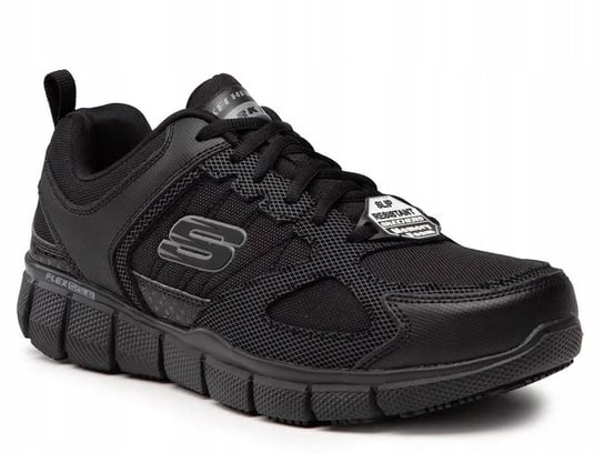 BUTY męskie SKECHERS robocze wygodne WORK skóra 77152EC-BLK czarne 47,5 SKECHERS