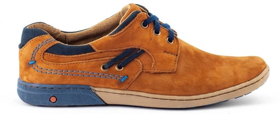 Buty męskie skórzane casual 861L rude-42 KOMODO