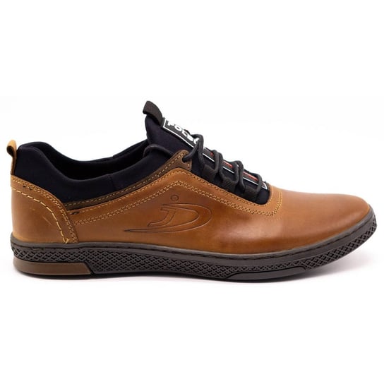 Buty męskie skórzane casual K24 camel-44 Inna marka