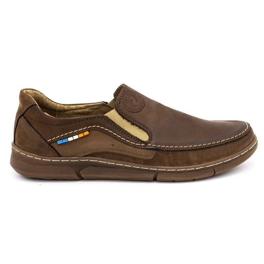 Buty męskie slip-on 283GT brązowe 40 Olivier