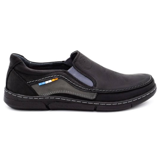 Buty męskie slip-on 283GT czarne 40 Olivier