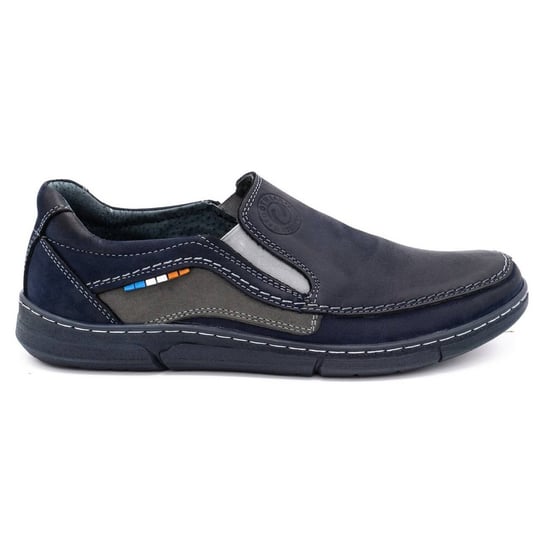 Buty męskie slip-on 283GT granatowe 40 Olivier