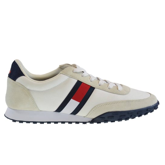 Buty męskie Tommy Hilfiger Low Profile Mix Runner Retro białe-46 Tommy Hilfiger