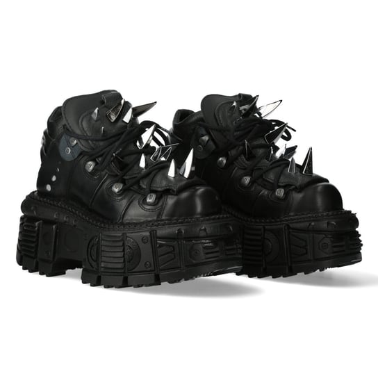 Buty New Rock Crust Negro, Tank Negro Sin Herrajes [M-106G-C1]-39 NEW ROCK