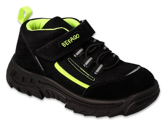 Buty sportowe dziecięce chłopięce na rzepy czarne Befado 515X004-30 Befado